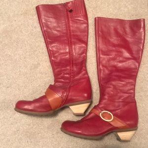 John Fluevog Red Leather Löw heeled boot - size 8